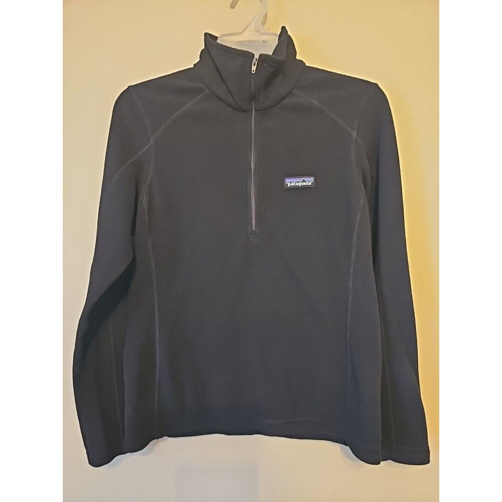 Patagonia 1/4 Zip Fleece Pullover Sweater Women's Size Small Black